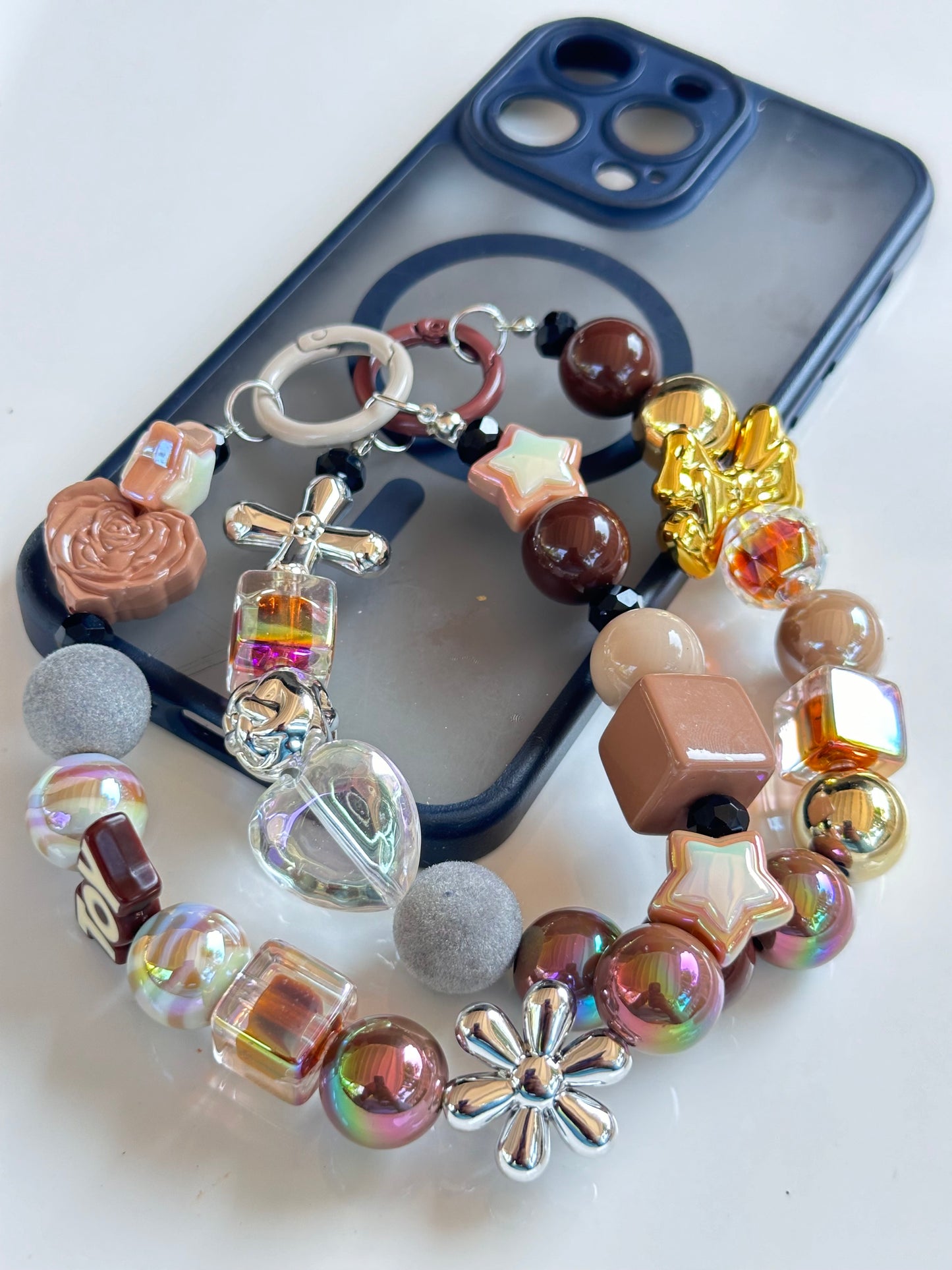 Golden Bow Phone Charm