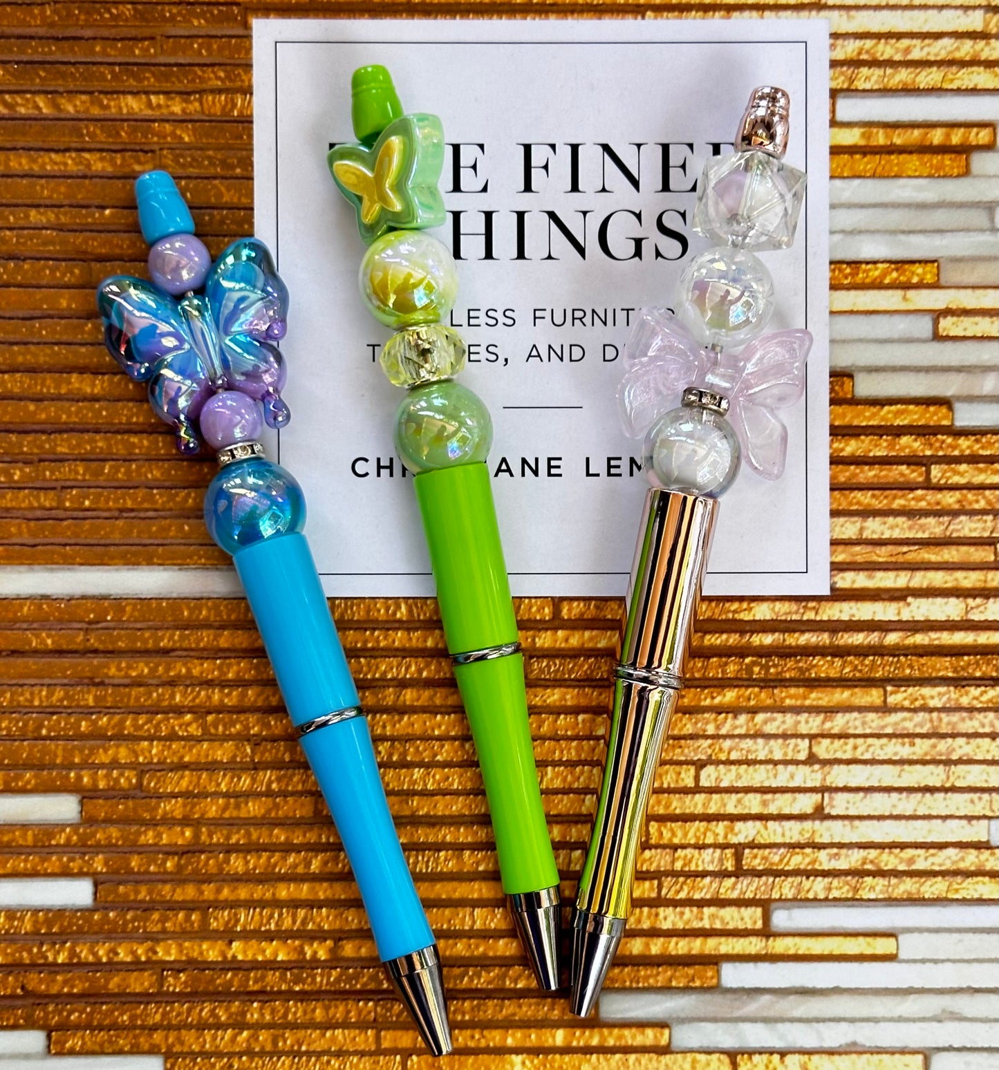 Flutter Basic Beaded Pens Collection